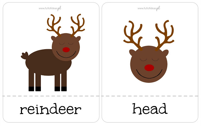 Reindeer pokey, maka a reindeer, christmas, kids, preschool, angielski dla dzieci, Head Full of Ideas, święta